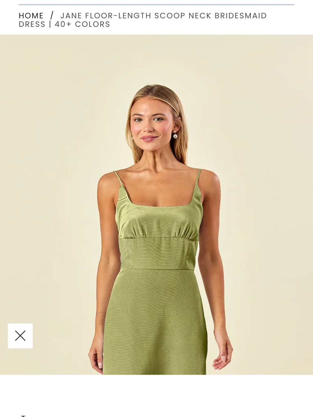 Lula Kate “Jane” Bridesmaids Dress Elegant Lime Green Satin Slip Dress